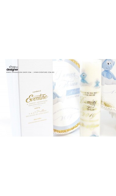 Trusou de botez complet pentru baieti cu strumfi, Bebe Strumf 3